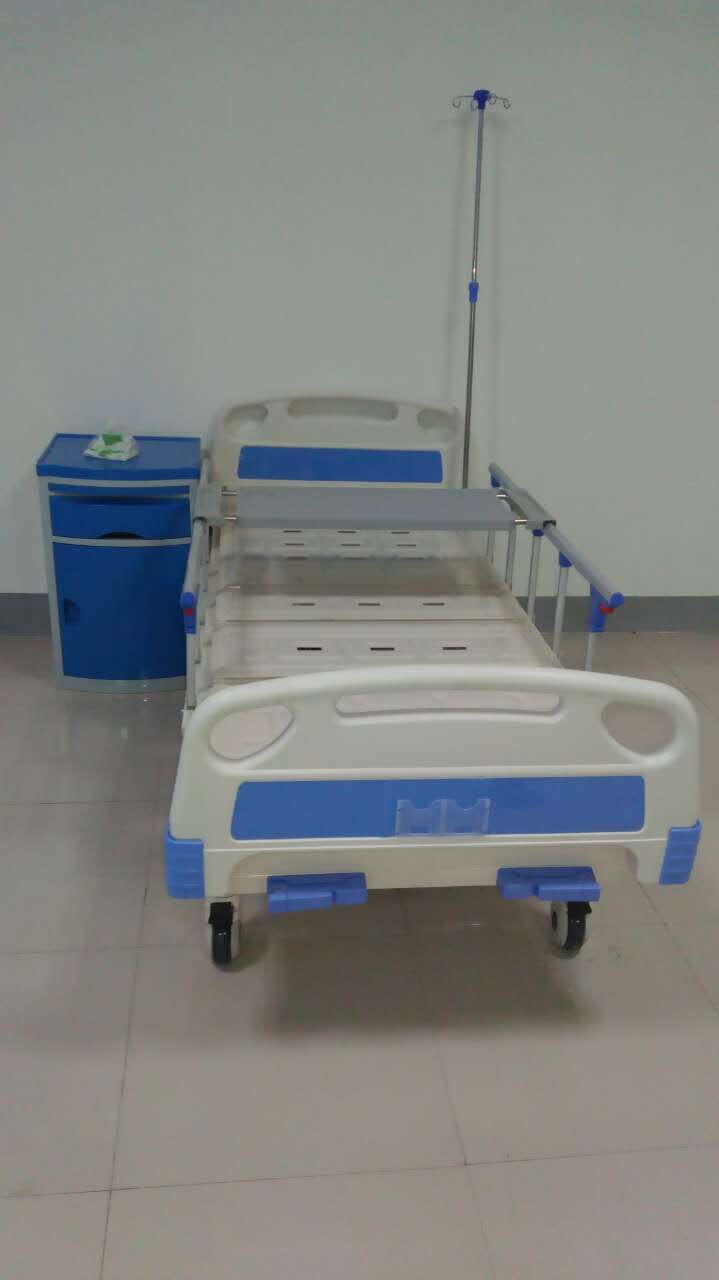 手動(dòng)ABS床頭雙搖床（不銹鋼欄桿）