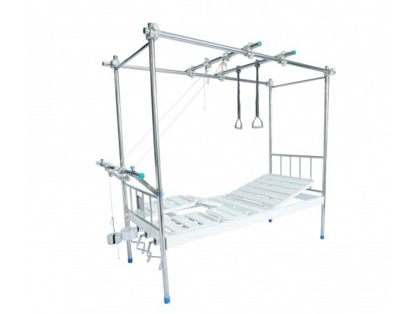 眾佳E17B多功能雙搖牽引床(不銹鋼床頭、 條式床面、分腿）