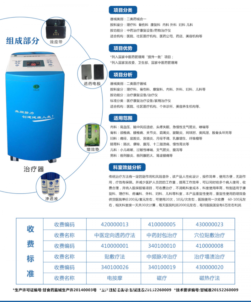 康遠(yuǎn)本草（多功能治療儀DGN-1C）；天水華大