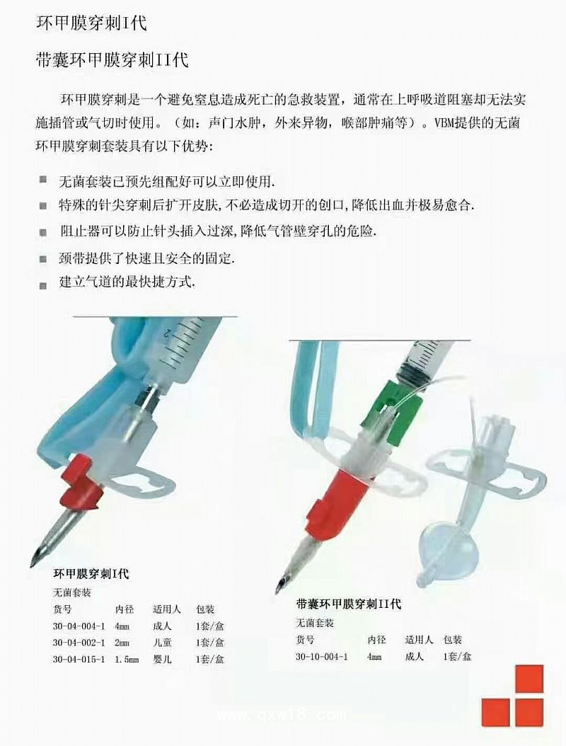 環(huán)甲膜穿刺針套裝