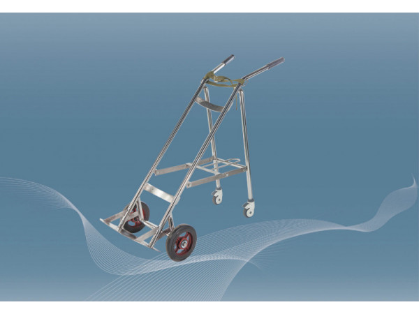 欣雨辰醫(yī)療 YC-K19全不銹鋼氧氣瓶車 304不銹鋼推車