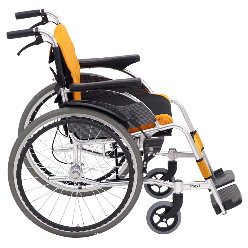 Miki三貴輪椅車MCS-43JL型手推代步車免充氣輪椅車