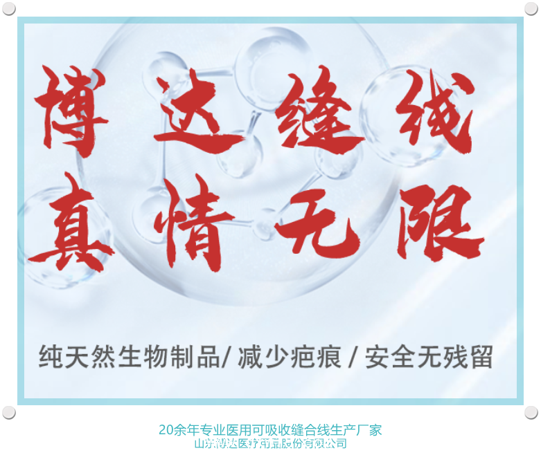 博達(dá)八根針3-0圓針八針八線聚乙醇酸可吸收縫合線