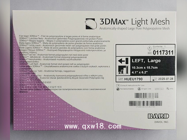 巴德疝修補補片3D