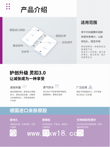 拉扣式創(chuàng)口貼 皮膚減張器 三代升級（德國膠款）