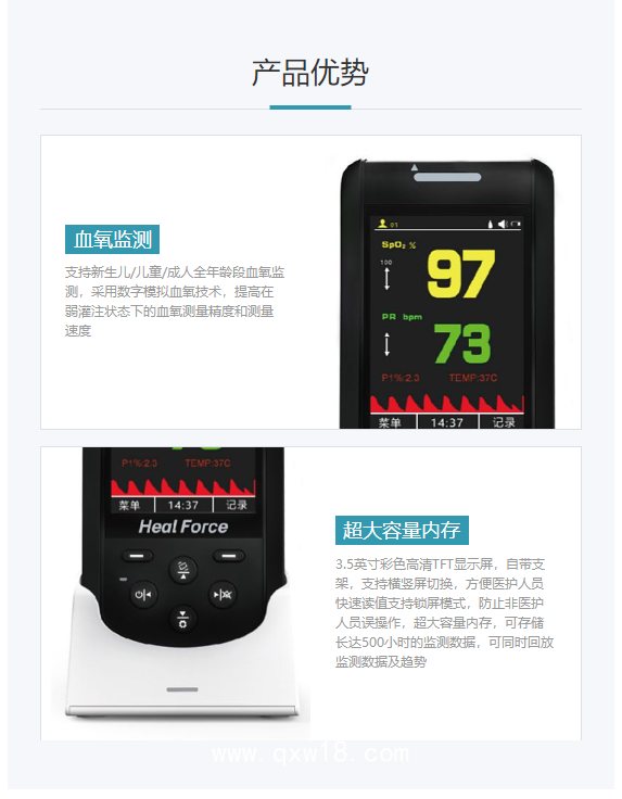 力康Heal Force 脈搏血氧飽和度儀 SP-20