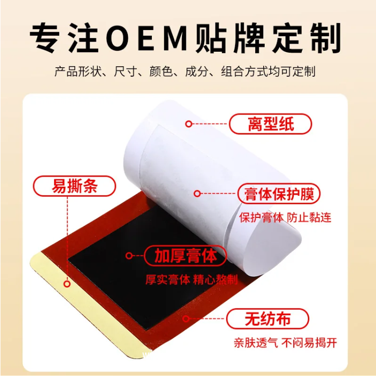 各類(lèi)膏藥OEM貼牌代工_無(wú)紡布膏藥定制批發(fā)_快速出貨