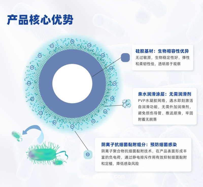 （重癥/泌尿）一次性使用陰離子涂層導尿管 無競品